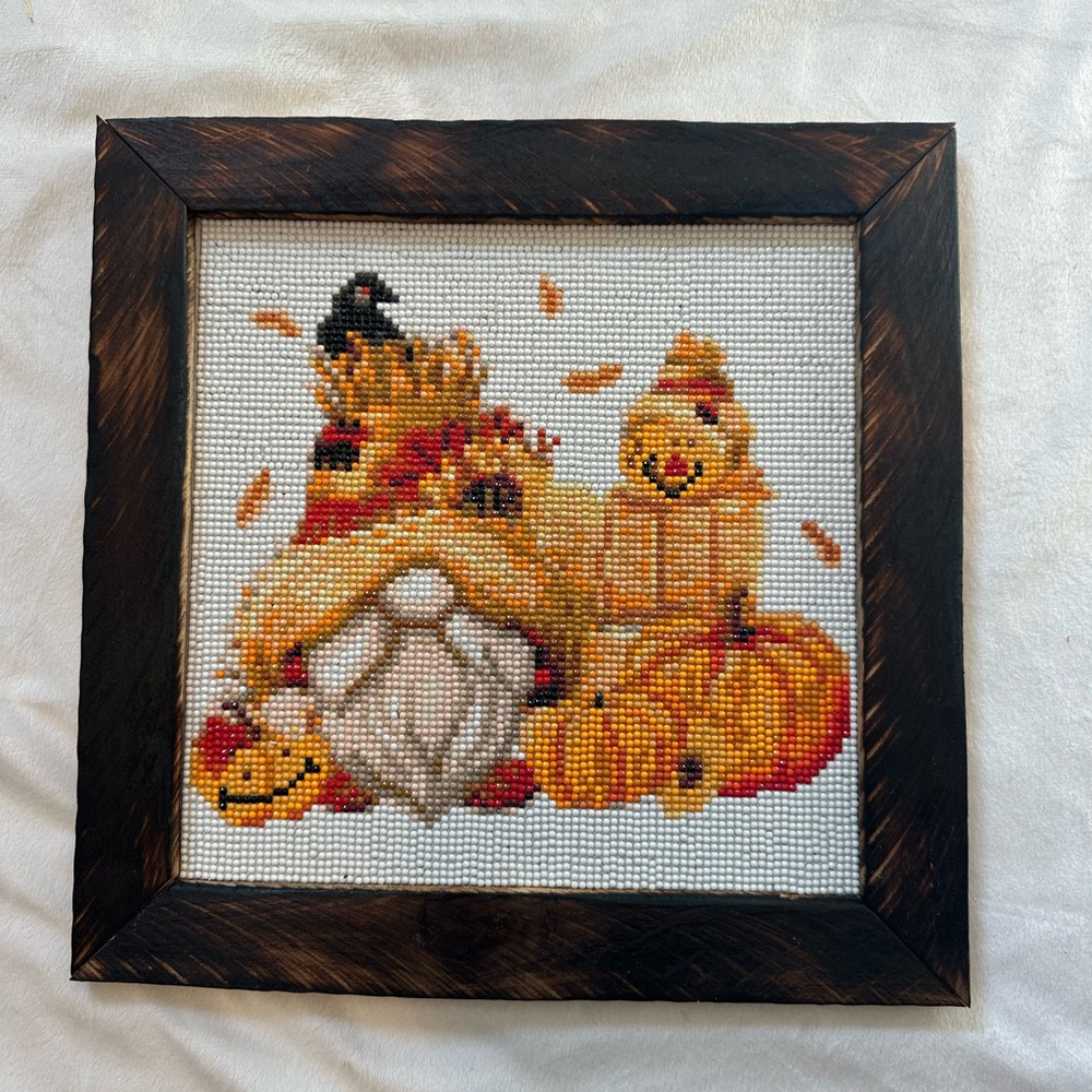 Autumn diamond  Art with Pumpkins